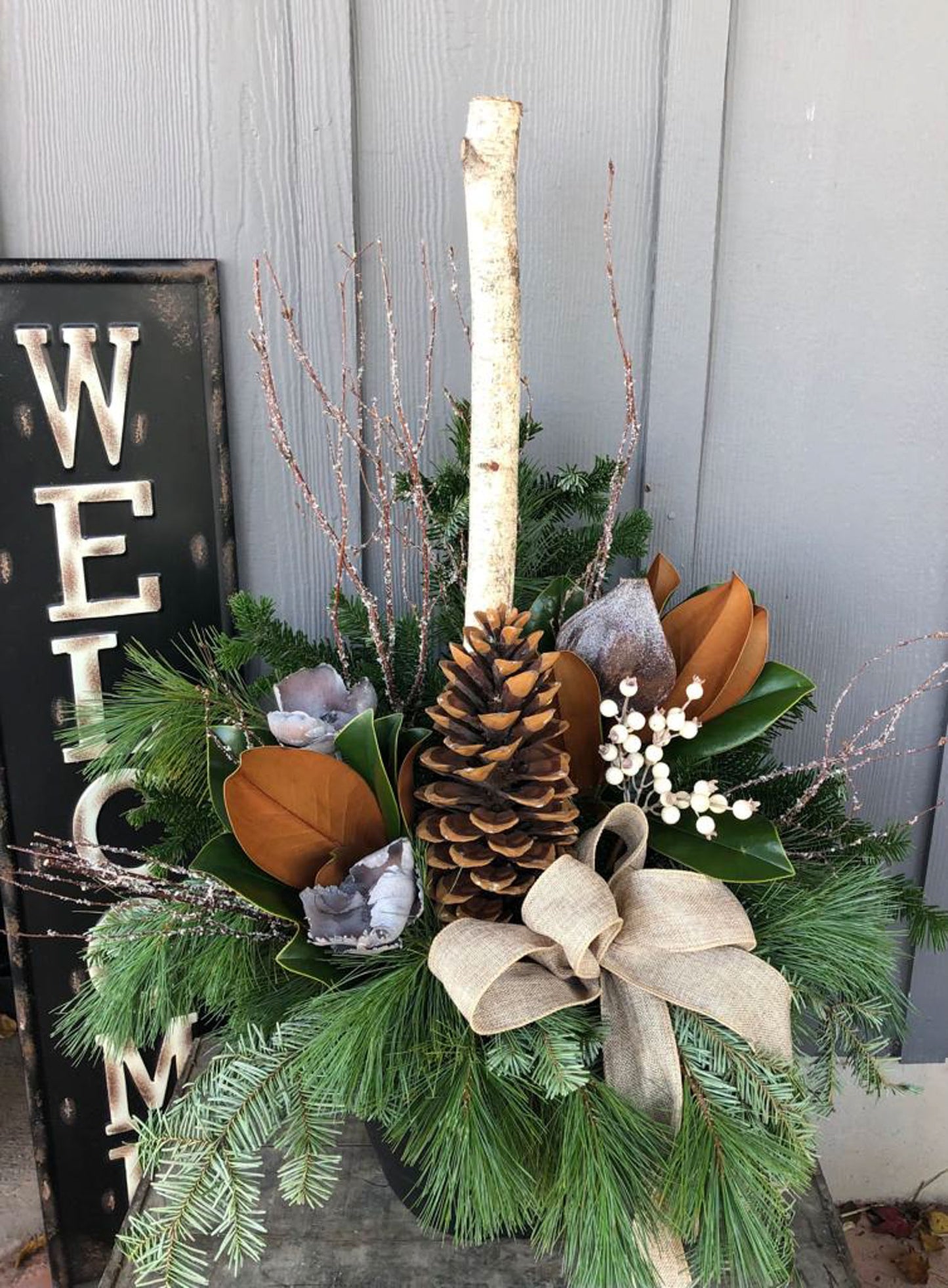 "Holiday Cheer" Winter Planter