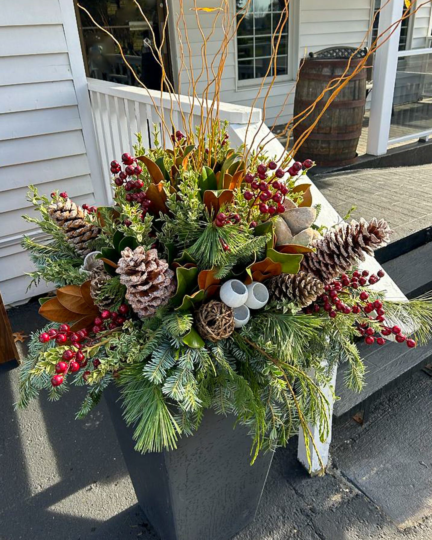 "Berry Blizzard" Winter Planter