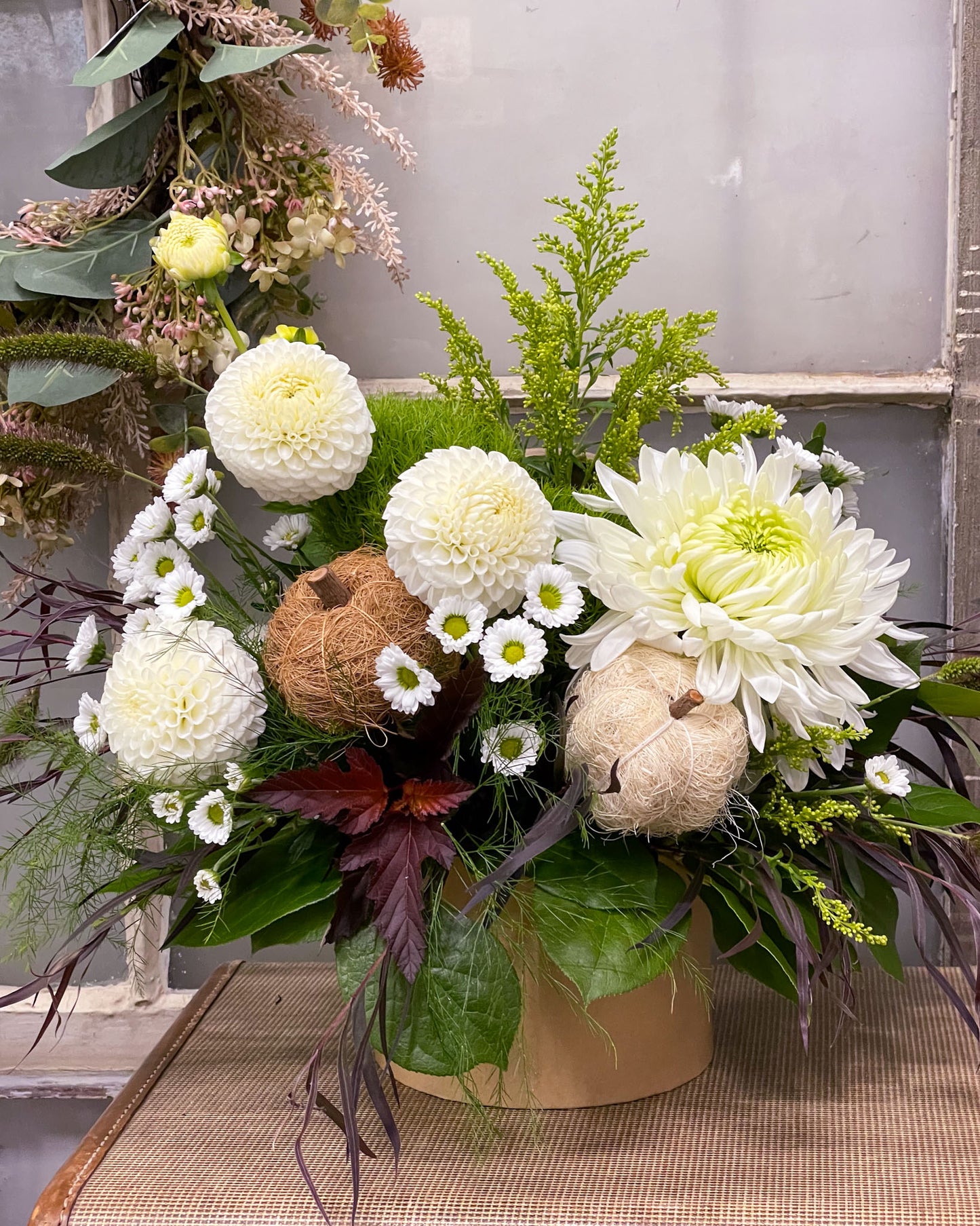 "Pumpkin Patch" Hat-Box Arrangement