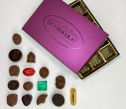 Le Chocolat Assorted Box of Belgian Chocolate (15 Pack)